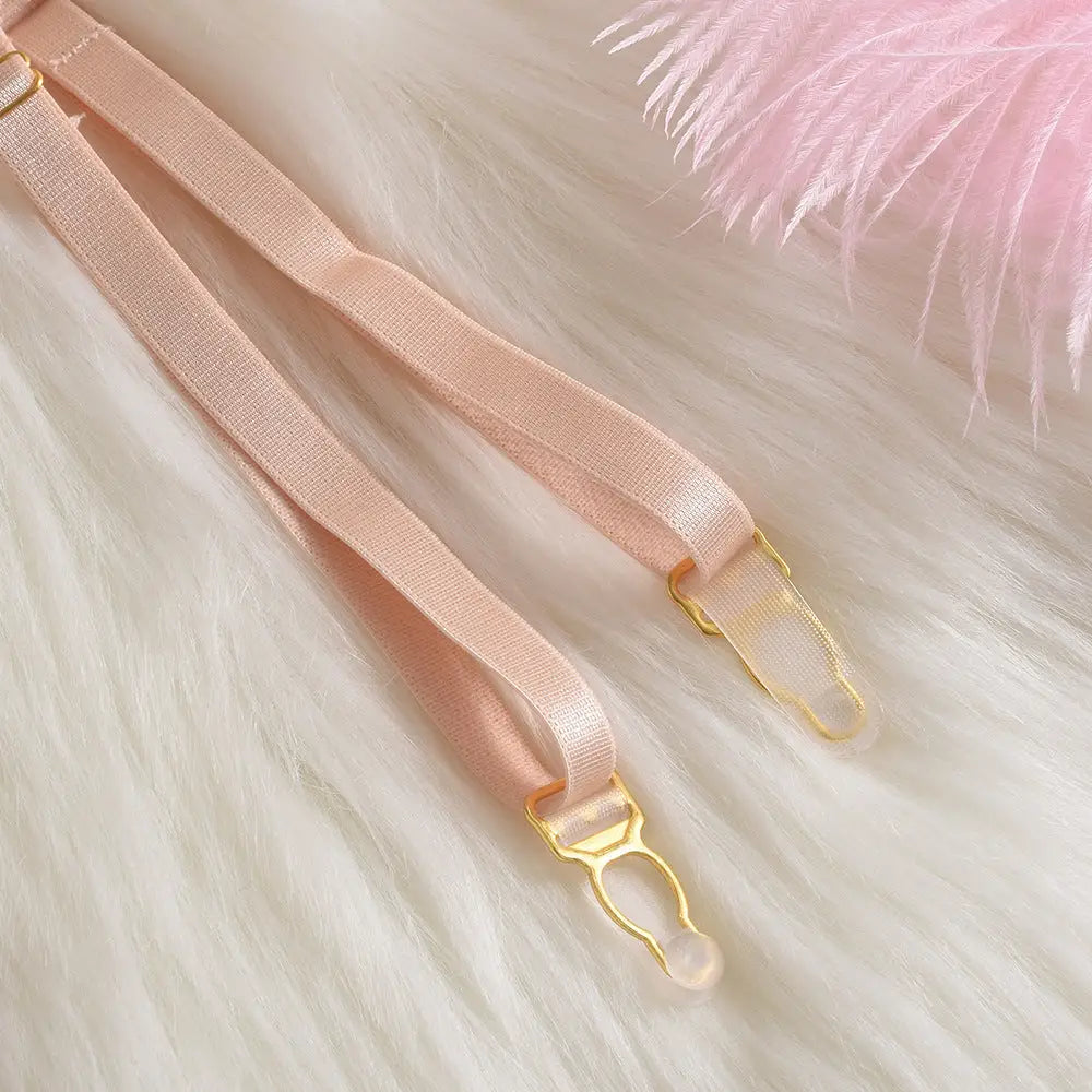 Seraphina: Floral Embroidered Sheer Lingerie Set